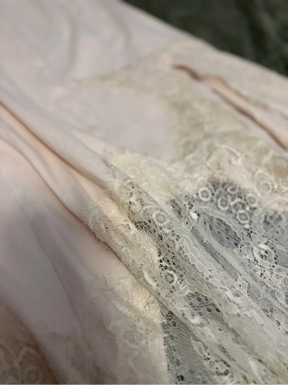Women's Maxi Lace Hem Skirt in Light Pink - Picture 3 of 5